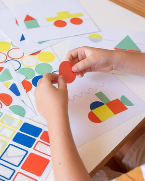 Set mit geometrischen Aufklebern – Fahrzeuge - tablude.com