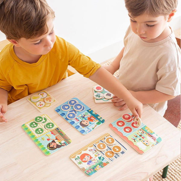 Holzspiel – Memo Lotto Einkaufen - tablude.com