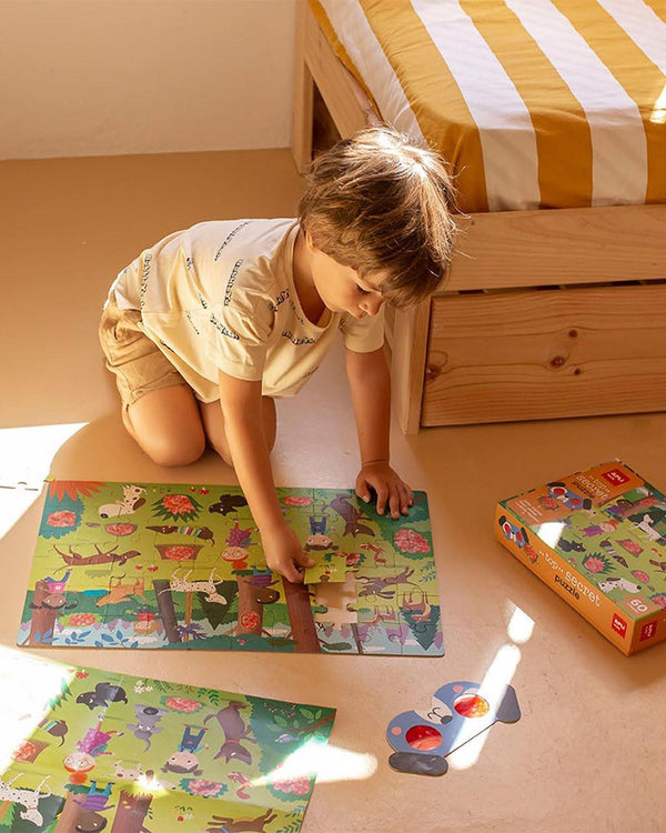 Puzzle mit Zauberbrille – Hunde 4+ - tablude.com