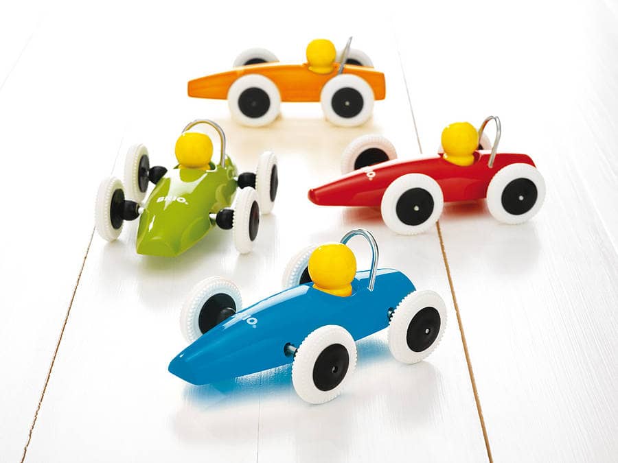 Holzauto – Rennwagen Weiß