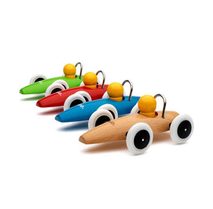 Holzauto – Rennwagen Weiß
