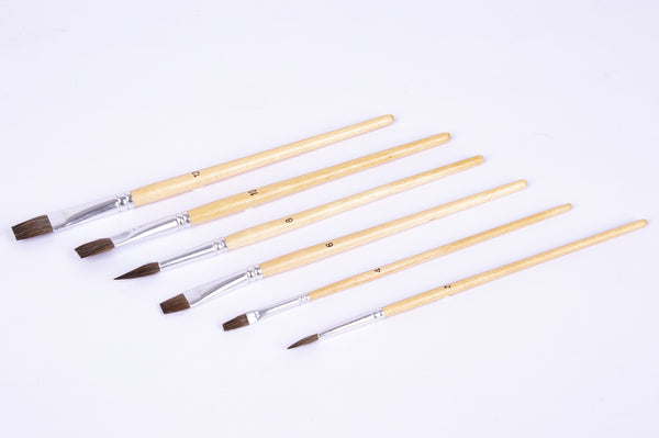 Holzpinselset – 6 Stück - tablude.com