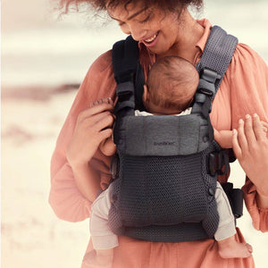 Babytrage Harmony 3D Mesh – Anthrazit + Lätzchen