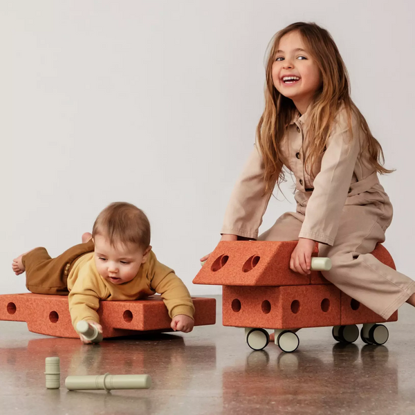 Kreative Bausteine zur Förderung der Grobmotorik Explorer Set – orange 15 in 1 - tablude.com