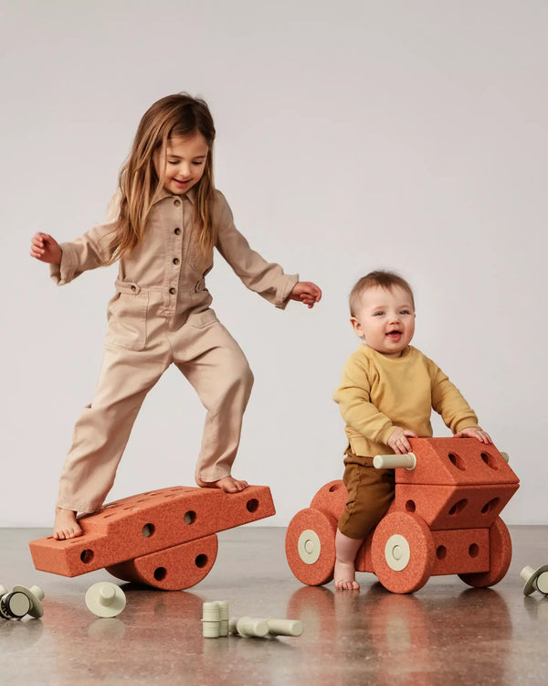 Kreative Bausteine zur Förderung der Grobmotorik Dreamer Set – orange 25 in 1 - tablude.com