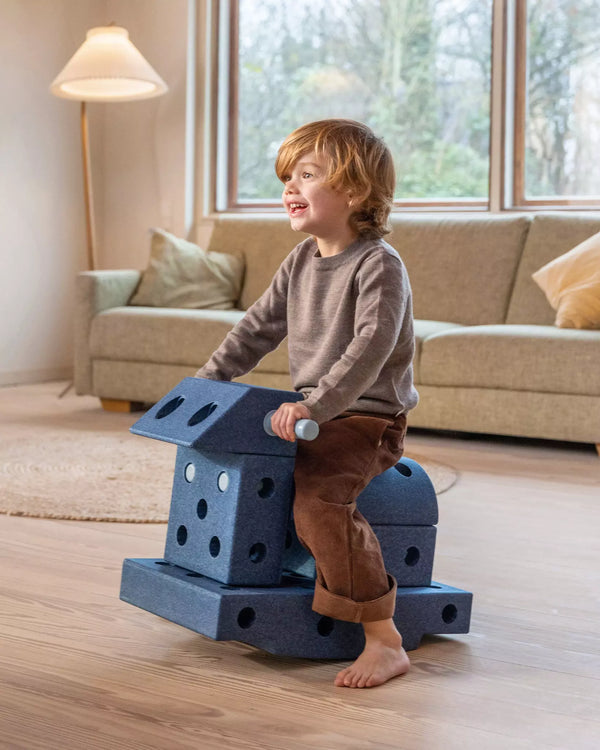 Kreative Bausteine zur Förderung der Grobmotorik Explorer Set – blau 15w1 - tablude.com