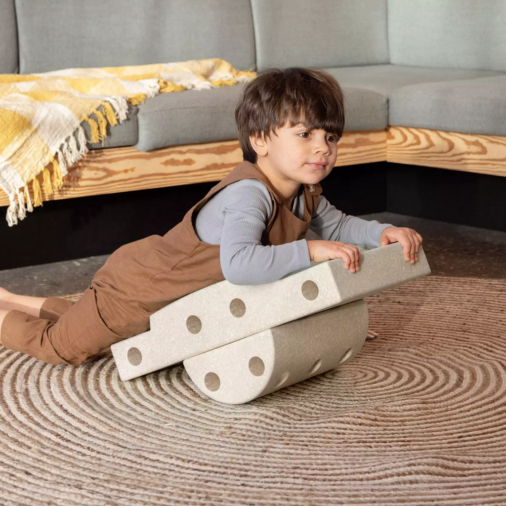 Kreative Bausteine zur Förderung der Grobmotorik Curiosity Set – sandgrau 10 in 1