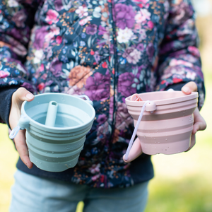 Mini-Silikoneimer mit Schaufel – Salbei - tablude.com