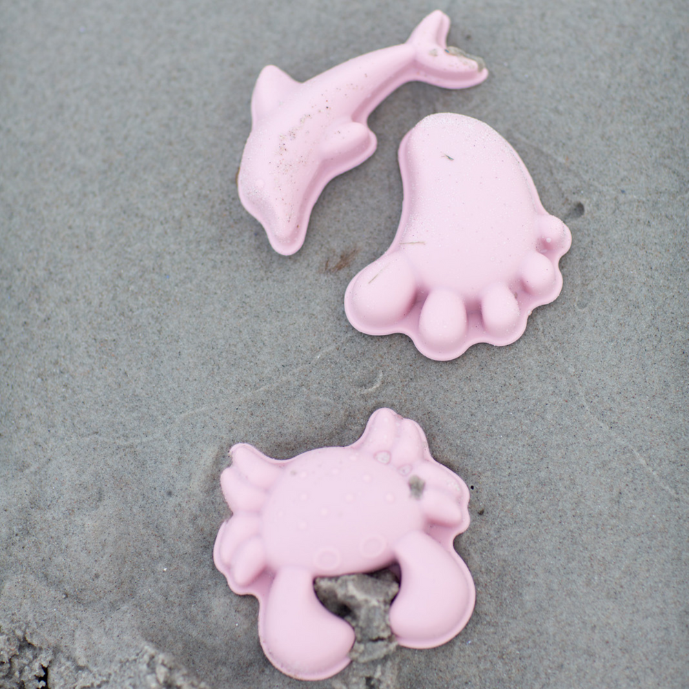 Silikon-Sandformen 4 Stück – Puderrosa - tablude.com