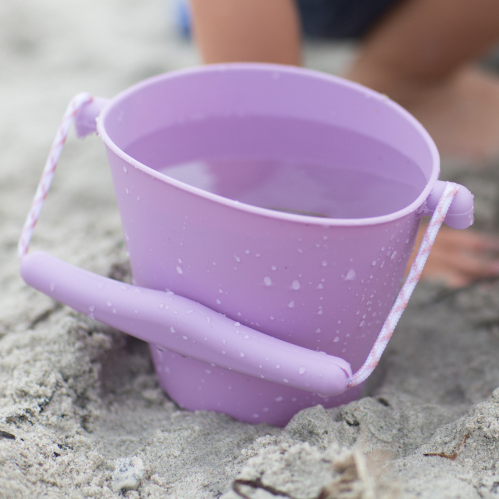 Zusammenklappbarer Eimer für Wasser und Sand – Lila - tablude.com