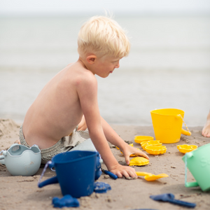 Zusammenklappbarer Eimer für Wasser und Sand – Senf - tablude.com