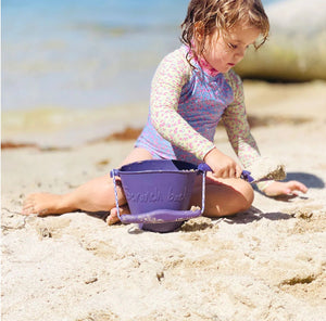 Zusammenklappbarer Eimer für Wasser und Sand – Violett - tablude.com