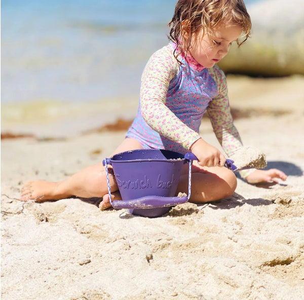 Zusammenklappbarer Eimer für Wasser und Sand – Violett - tablude.com