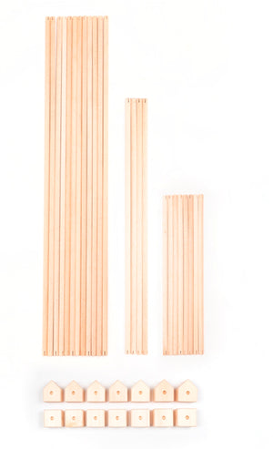 Große Holzbausteine Maxi Kernel Hejmo – 44 Stk.