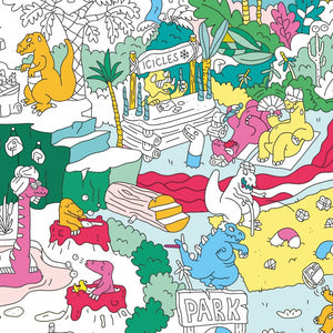 Riesiges Malbuch – Dinosaurier 100 x 70 cm - tablude.com