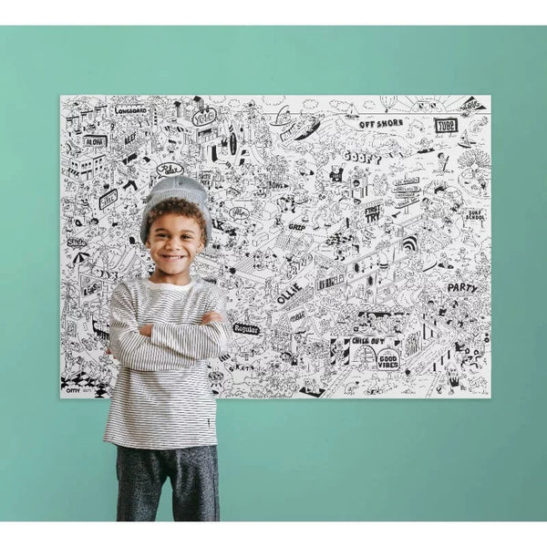 Riesiges Malbuch – Surf & Skate 100 x 70 cm - tablude.com