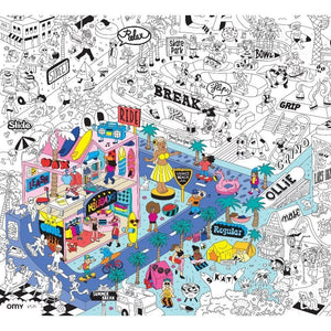 Riesiges Malbuch – Surf & Skate 100 x 70 cm - tablude.com