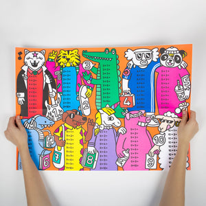 Lernaufkleber – Multiplikationstafel - tablude.com