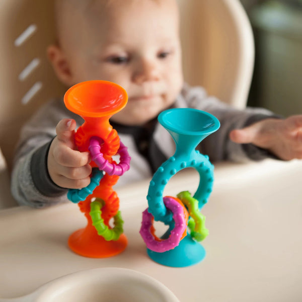 Rassel Saugnapf Pip Squigz Loops – Bobo Orange - tablude.com