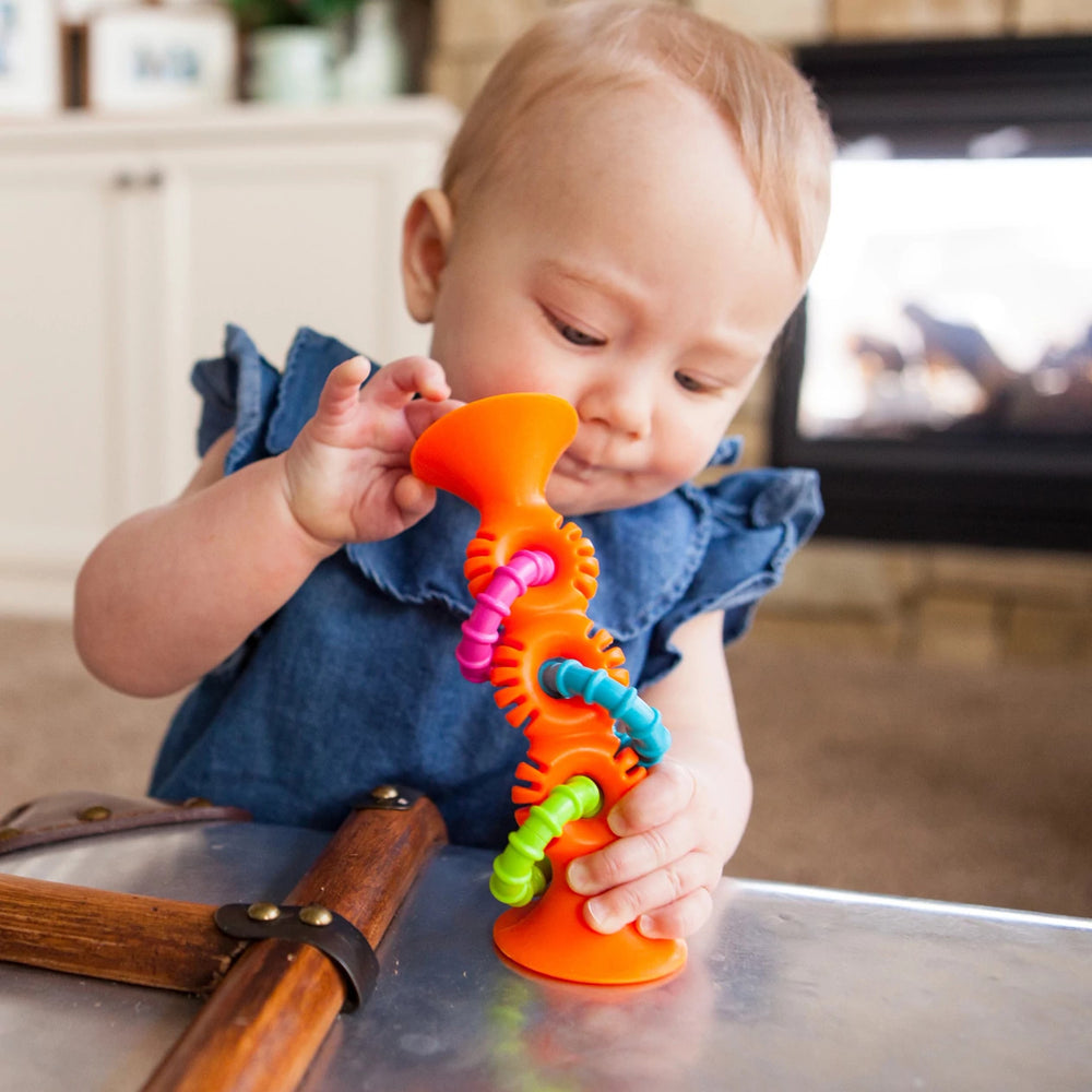 Rassel Saugnapf Pip Squigz Loops – Bobo Orange - tablude.com