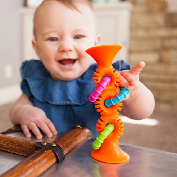 Rassel Saugnapf Pip Squigz Loops – Bobo Orange - tablude.com