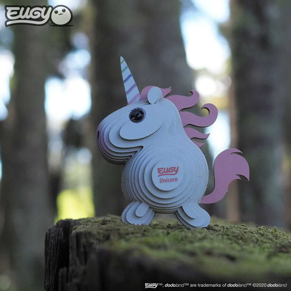 Öko-Puzzle 3D – Rosa Einhorn - tablude.com