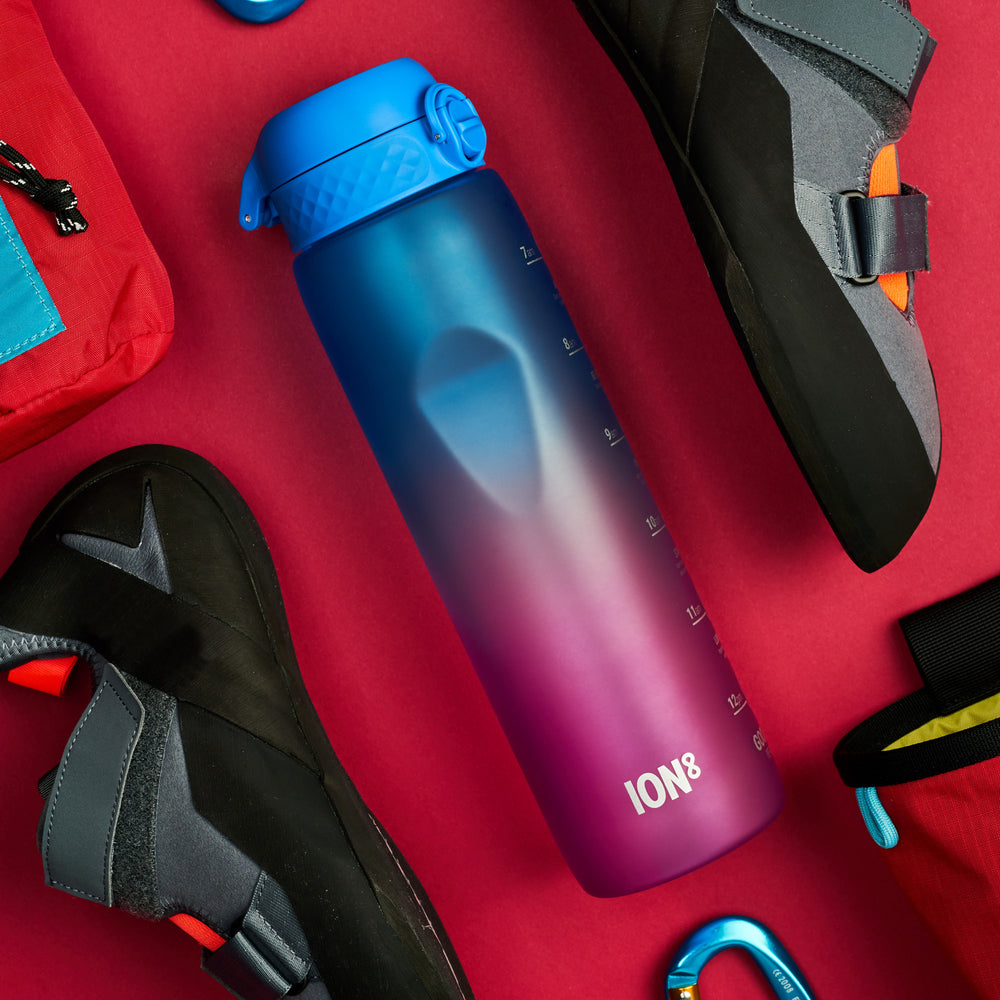 Trinkflasche 1000 ml - Motivator Farbverlauf Blau/Rosa