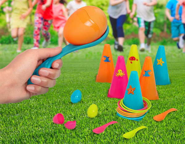 2er-Set Spiele für draußen - Reifen und Eier - tablude.com