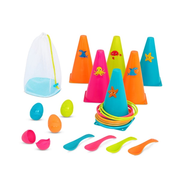 2er-Set Spiele für draußen - Reifen und Eier - tablude.com