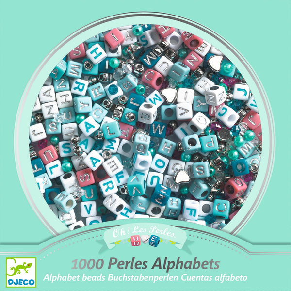 Set zum Basteln von Schmuck - Silberne Buchstaben - tablude.com