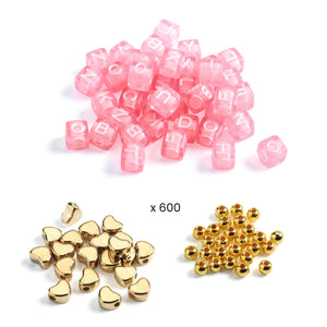 Set zum Basteln von Schmuck  - Goldene Buchstaben - tablude.com