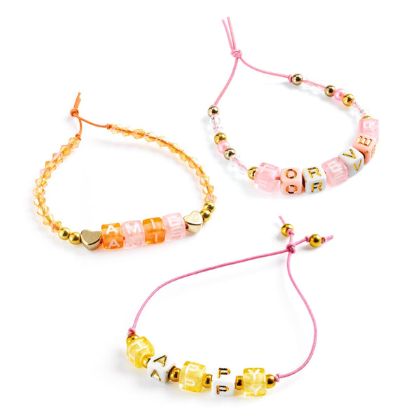 Set zum Basteln von Schmuck  - Goldene Buchstaben - tablude.com