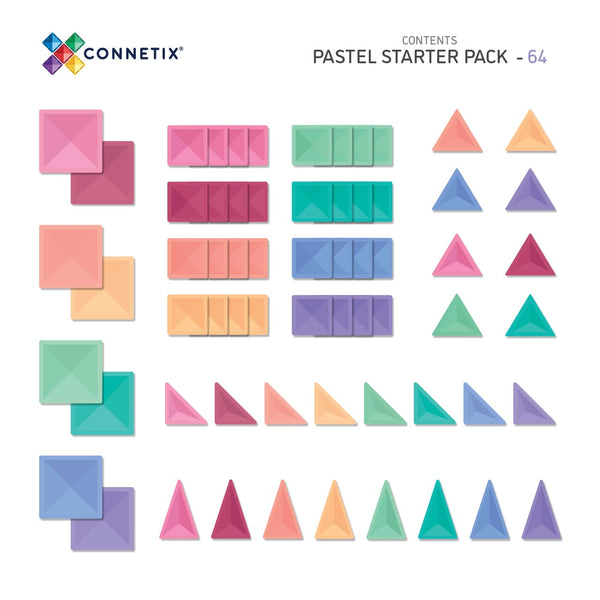 Magnetbausteine – Pastell Starter Pack 64 Teile - tablude.com