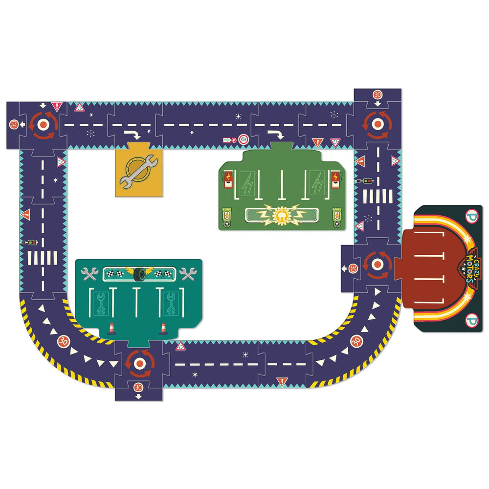 Kartonpuzzle Crazy Motors – Die Straße - tablude.com