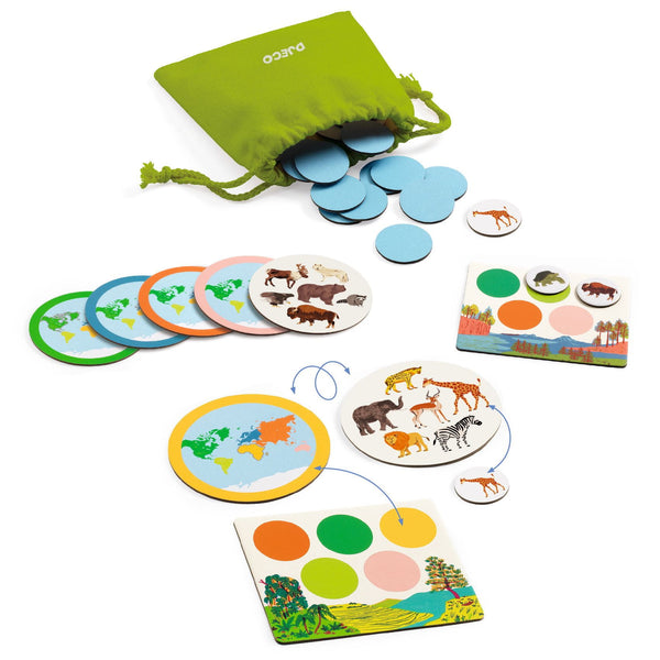 Gra edukacyjna lotto Djeco - Zwierzęta Świata - tablude.com