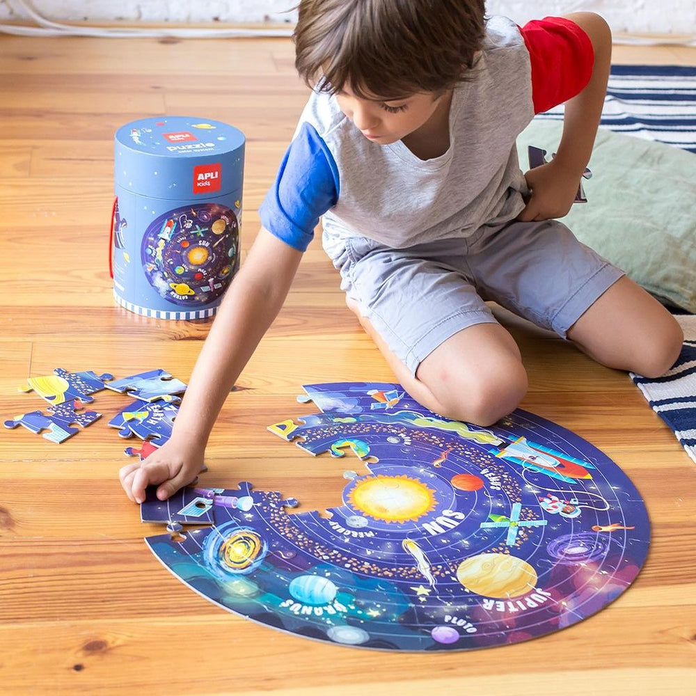 Rundes Puzzle in einer Tube – Sonnensystem 5+ - tablude.com