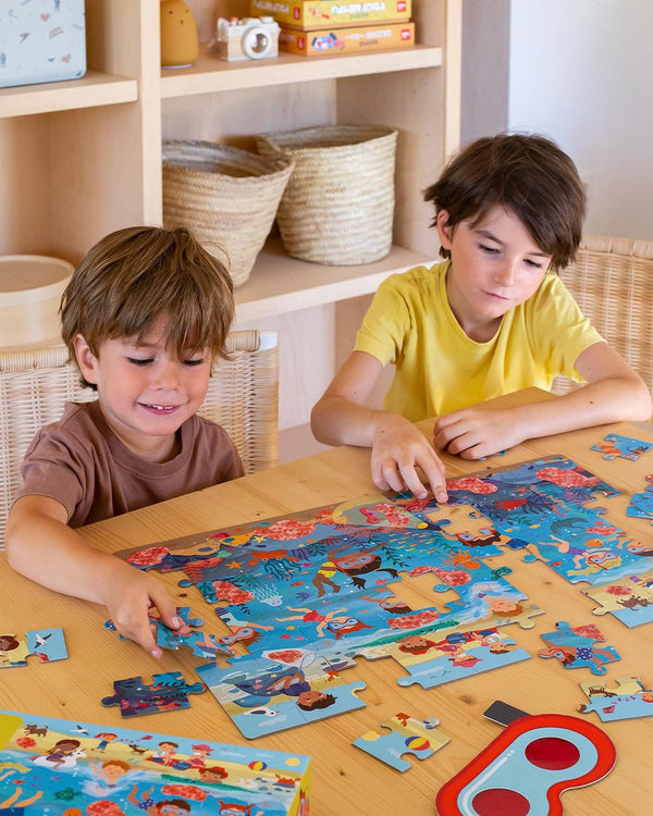 Puzzle mit Zauberbrille – Strand 4+ - tablude.com