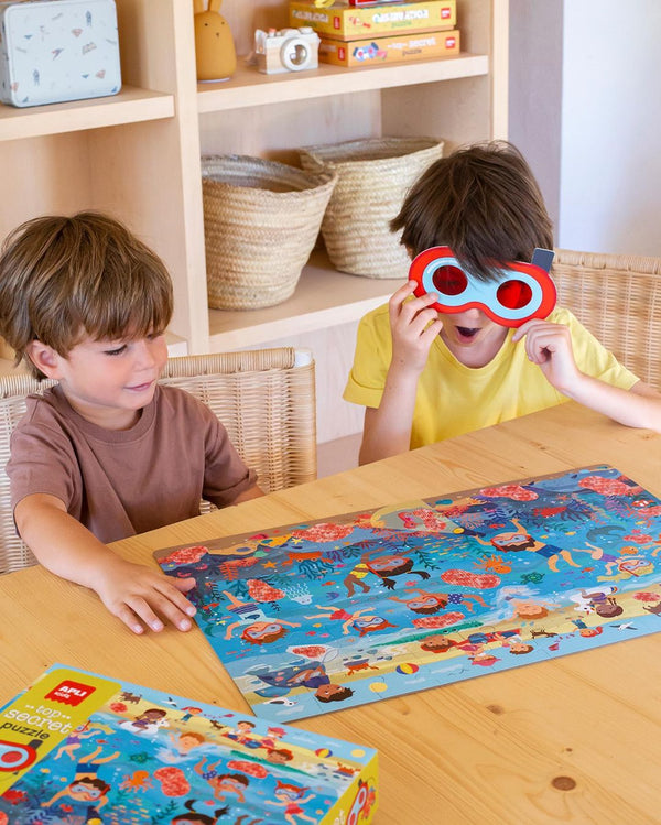 Puzzle mit Zauberbrille – Strand 4+ - tablude.com