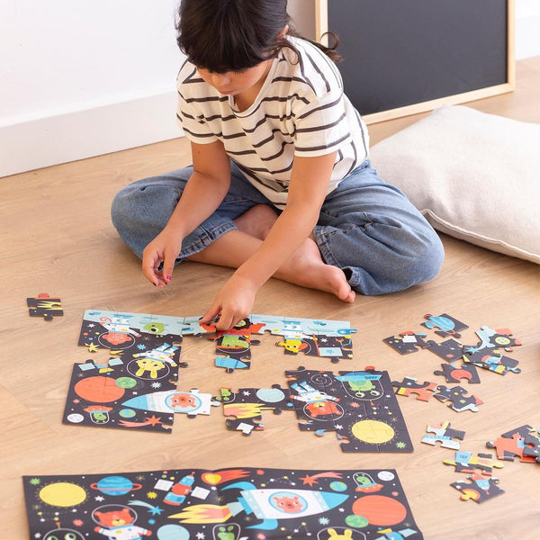 Im Dunkeln leuchtendes Puzzle – Weltraum 4+ - tablude.com