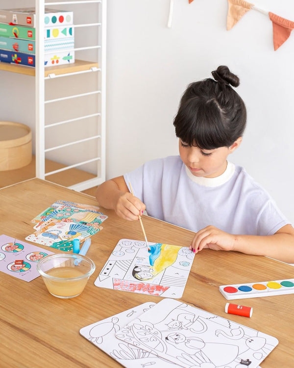Kunstset mit Wasserfarben und Zauberstift – Magic Art - tablude.com