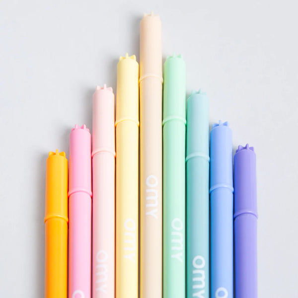 Doppelseitige Pastellmarker, 9 Stück - tablude.com