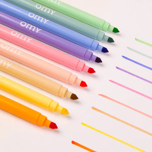 Doppelseitige Pastellmarker, 9 Stück - tablude.com