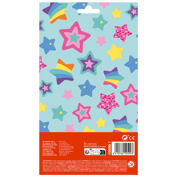 Metallic-Aufkleber – Bunte Sterne - tablude.com