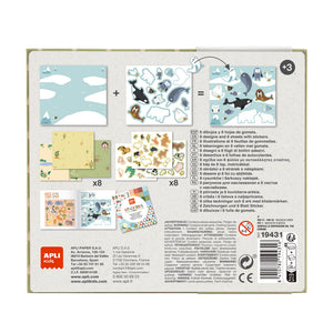 Set mit Aufklebern – Tiere und ihre Umgebung - tablude.com