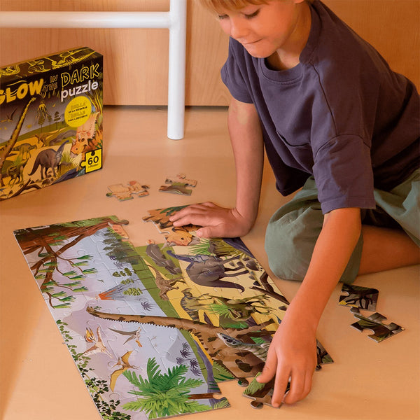 Im Dunkeln leuchtendes Puzzle – Dinosaurier 4+ - tablude.com