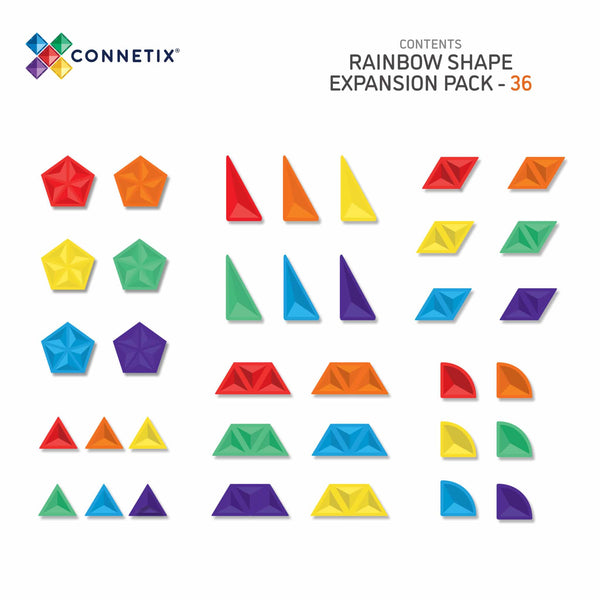Magnetbausteine – Rainbow Shape Expansion Pack 36 Teile - tablude.com