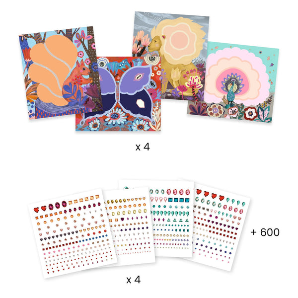 Kunstset mit Steinen – Pfau - tablude.com