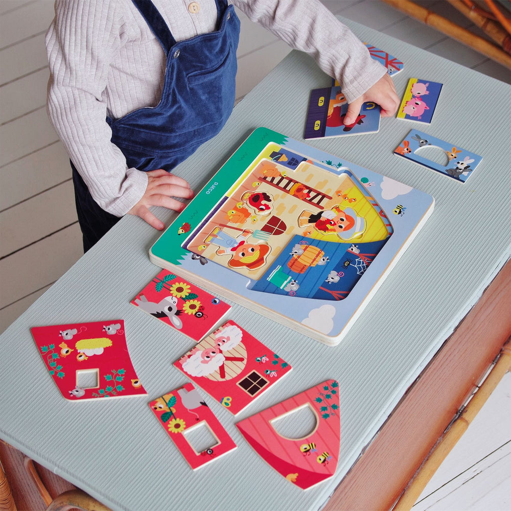 Puzzle für die Kleinsten 3 Spielbretter  - Bauernhof - tablude.com