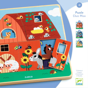 Puzzle für die Kleinsten 3 Spielbretter  - Bauernhof - tablude.com