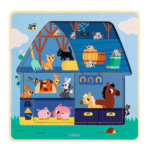 Puzzle für die Kleinsten 3 Spielbretter  - Bauernhof - tablude.com
